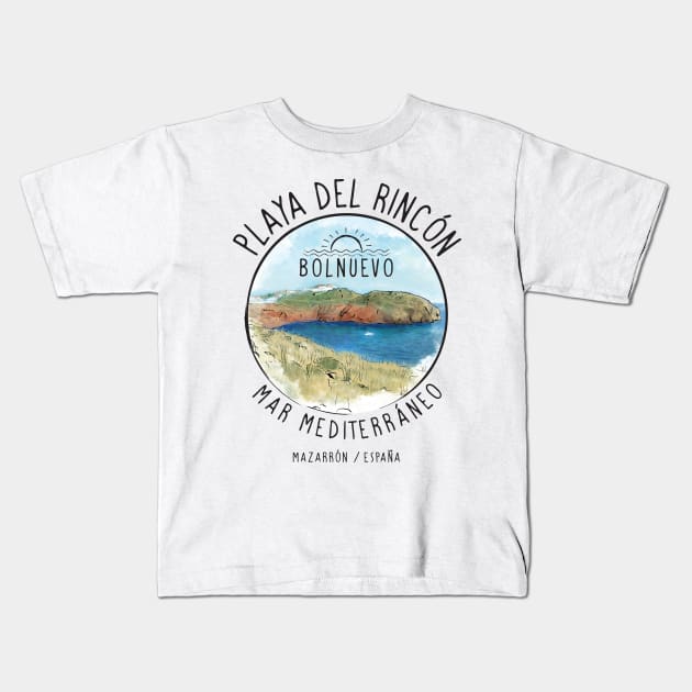 Playa del Rincon Kids T-Shirt by mazarronsouvenirs